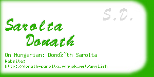 sarolta donath business card